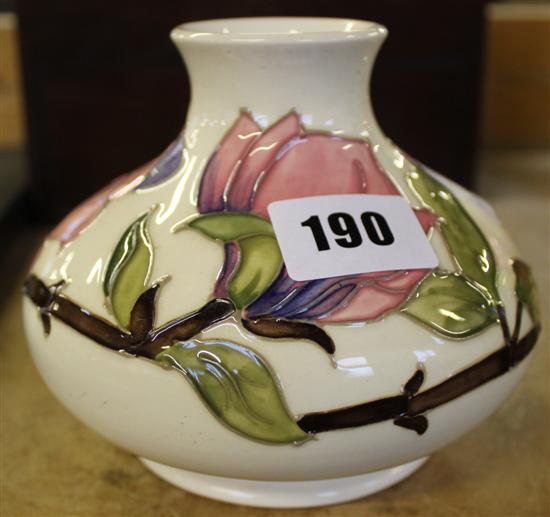 Moorcroft magnolia pattern vase